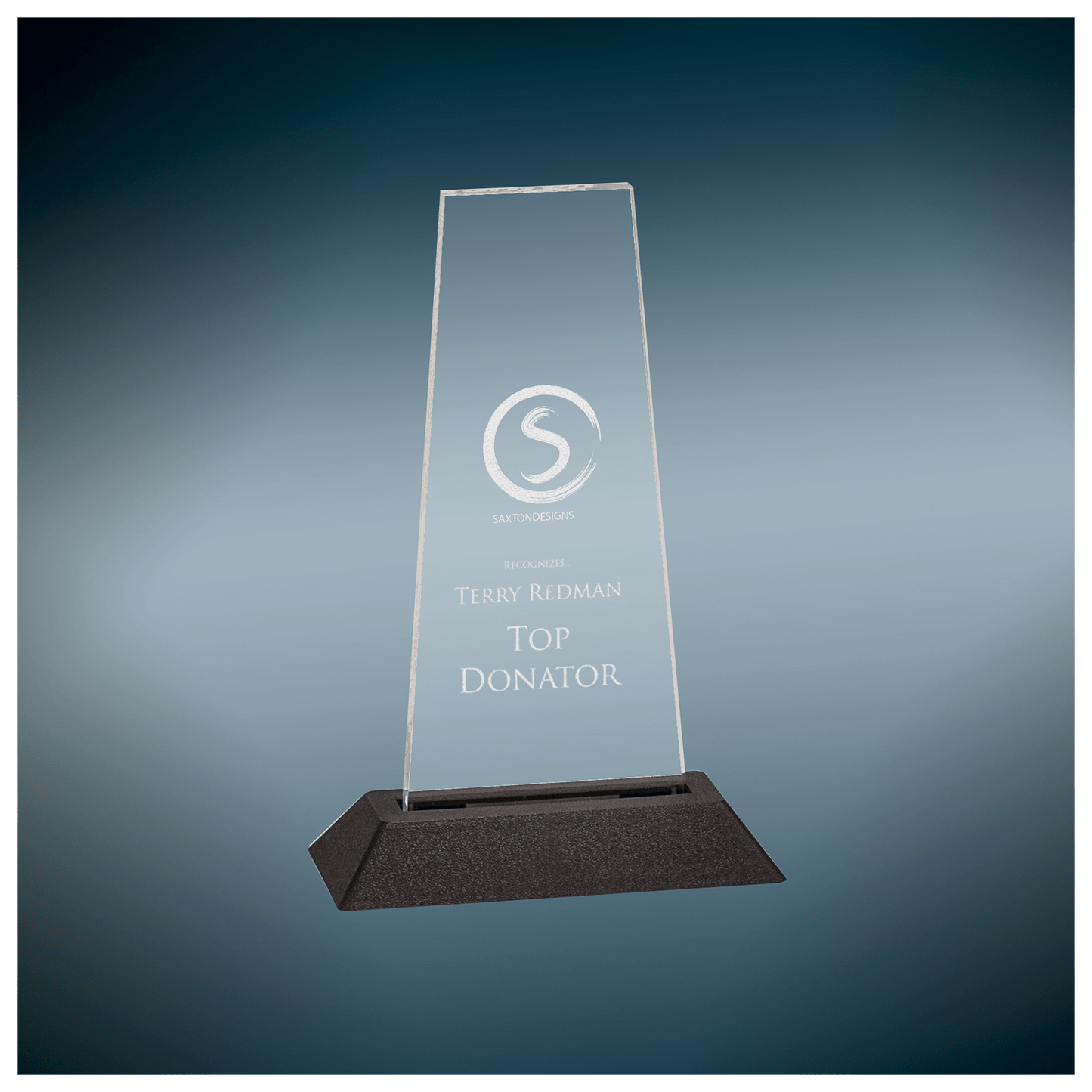 7" Clear Prism Pop-In Acrylic with Black Base