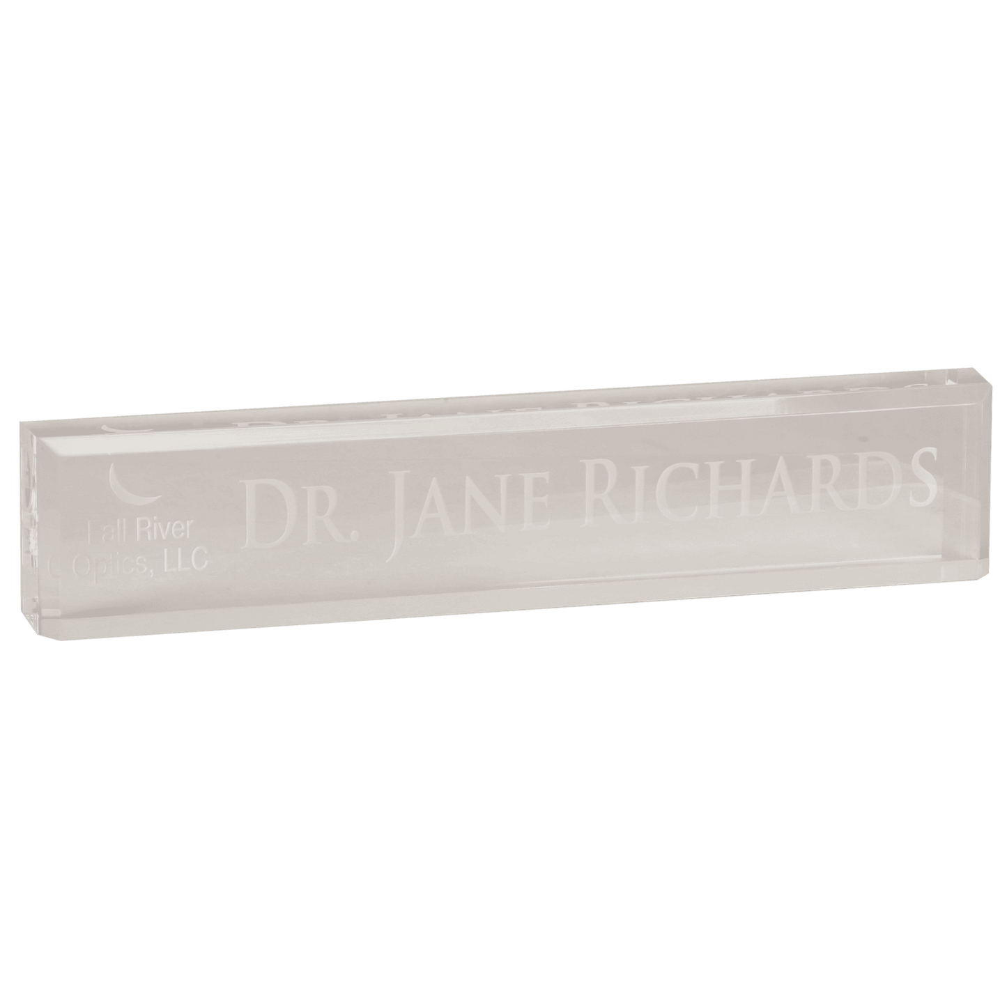 Clear 8" x 2" Acrylic Desk Wedge