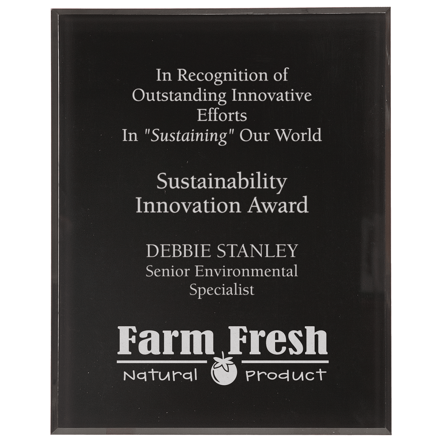9" x 11" Solid Black Border Clear-Plaq Acrylic