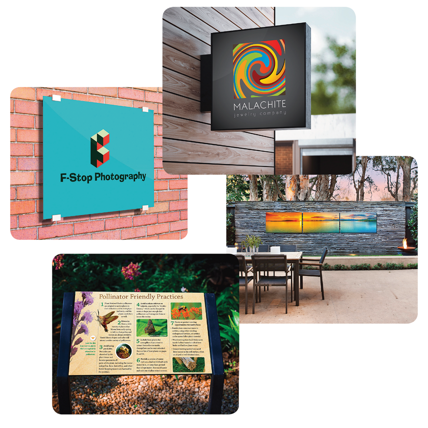 Matte White 6" x 12" ChromaLuxe Outdoor Aluminum Panel
