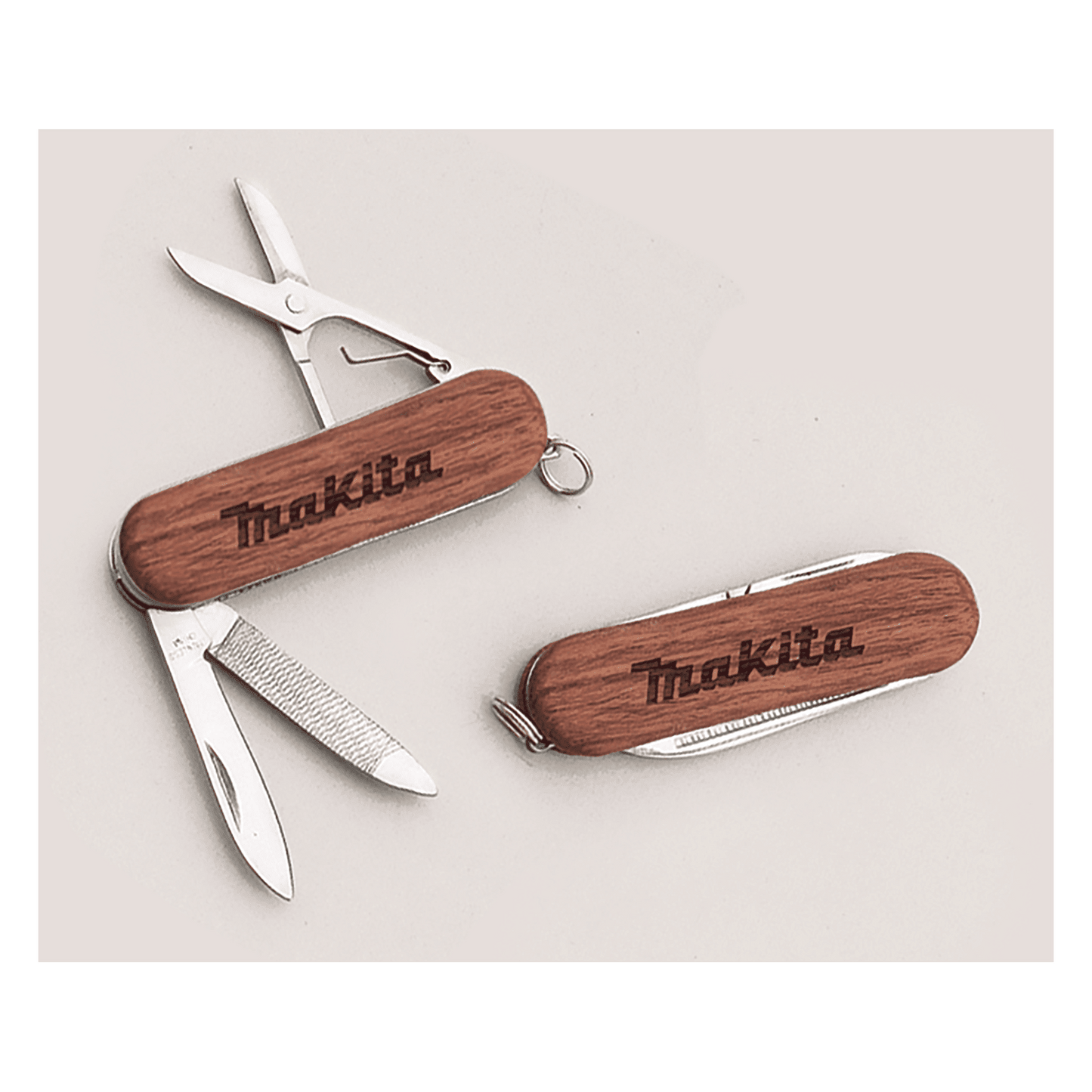 3/8" x 1 1/2" 4-Function Wood Handle Pocket Knife