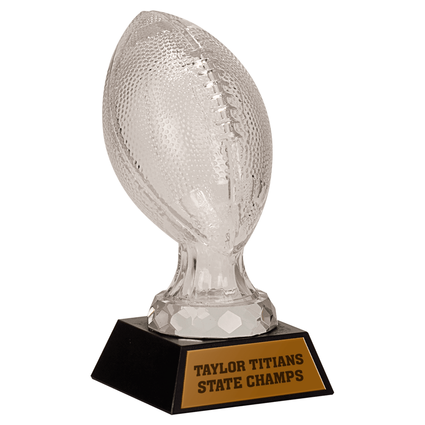 7 1/2" Glass Football with Marble Base