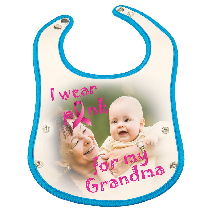 Blue 8" x 13" Sublimatable Baby Bib