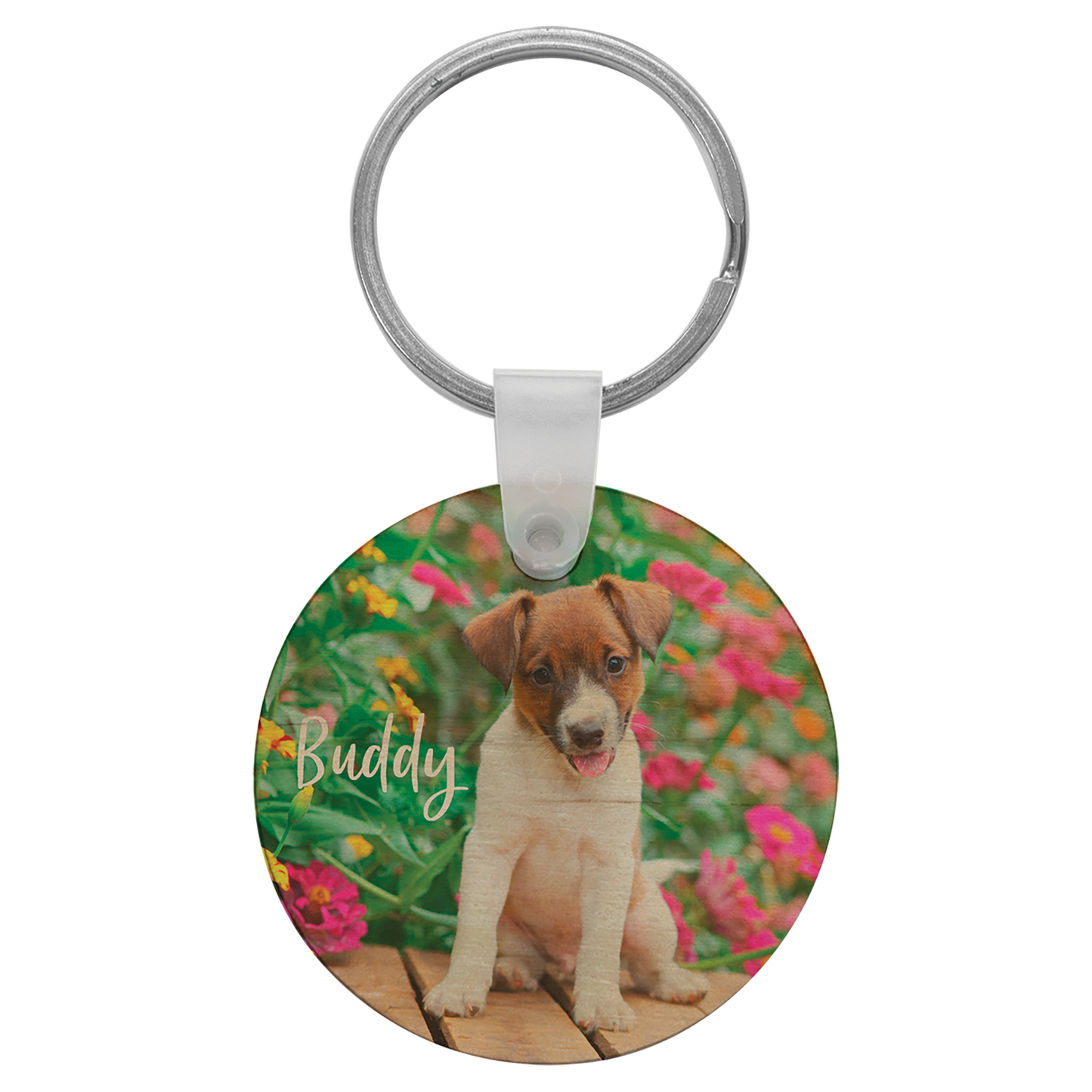 1 3/4" Diameter Sublimatable Wood Keychain