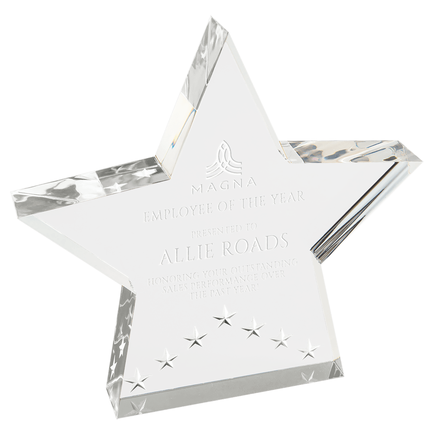Silver 6" Star Performer Acrylic