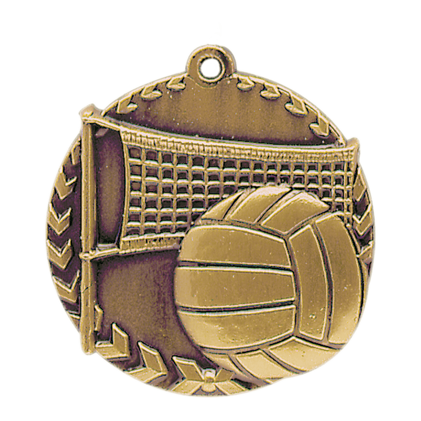 Antique Gold 1 3/4" Volleyball Millennium Medal