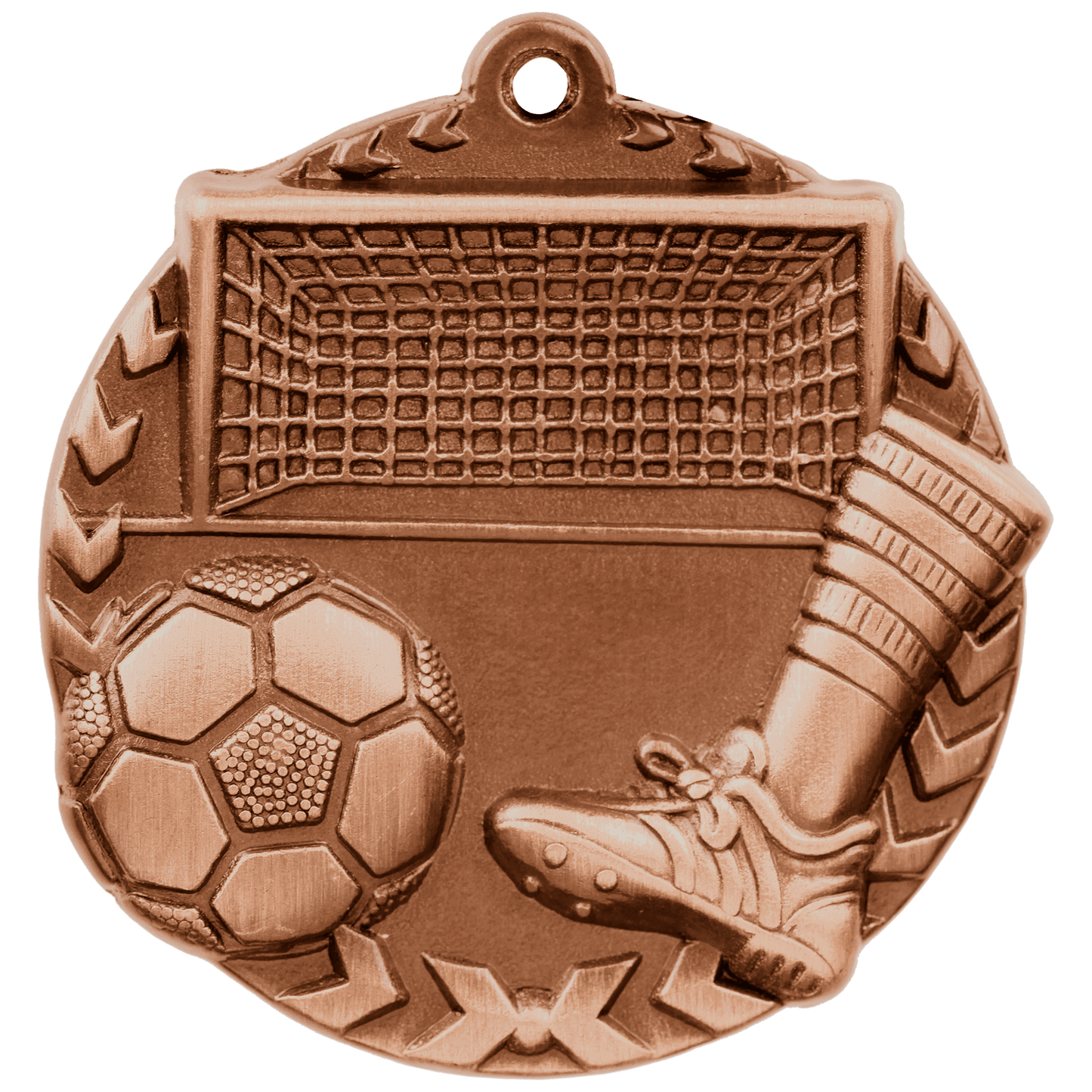 Antique Bronze 1 3/4" Soccer Millennium Medal
