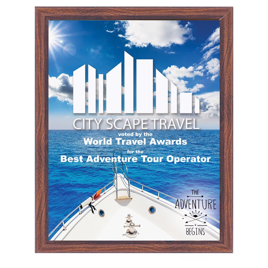 7" x 9" Unisub Sublimatable Plaque with Cherry Edge