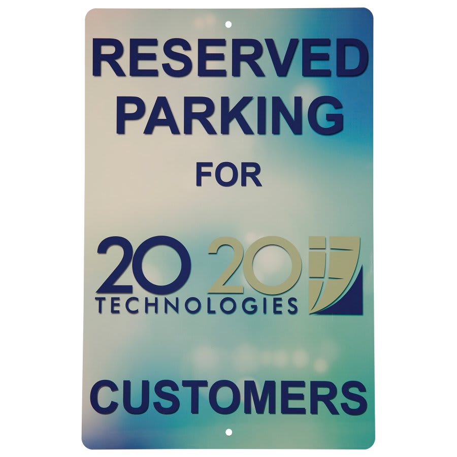 8" x 12" x .032" White Sublimatable UVSub Aluminum Street Sign with 2 Holes
