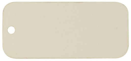 1 1/8" x 2 1/2" White Sublimatable Rectangle Aluminum Tag