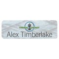 3" x 1" White Dynasub Aluminum Name Badge Plate