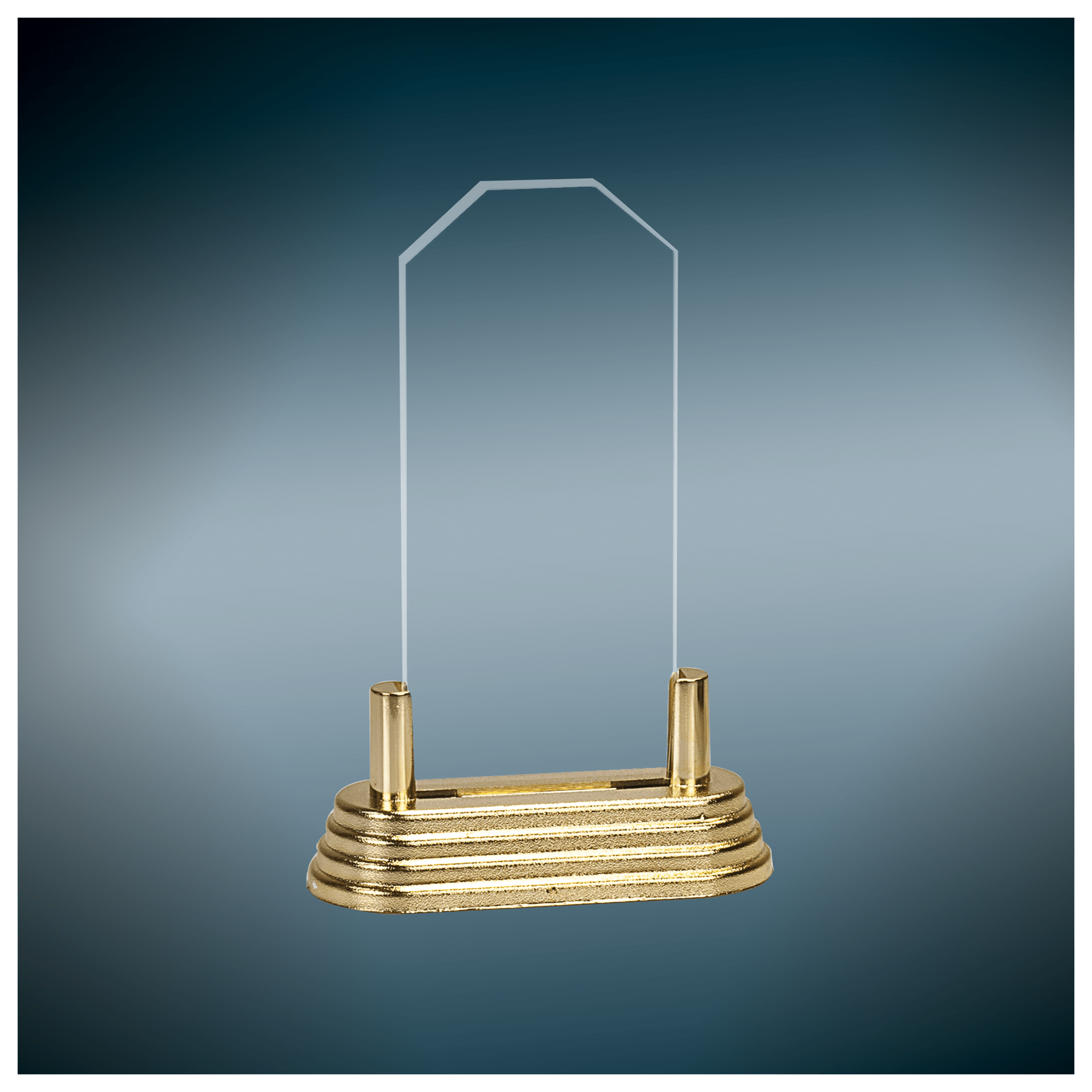 6" Clear Peak Pop-In Acrylic with Black Pedestal Base