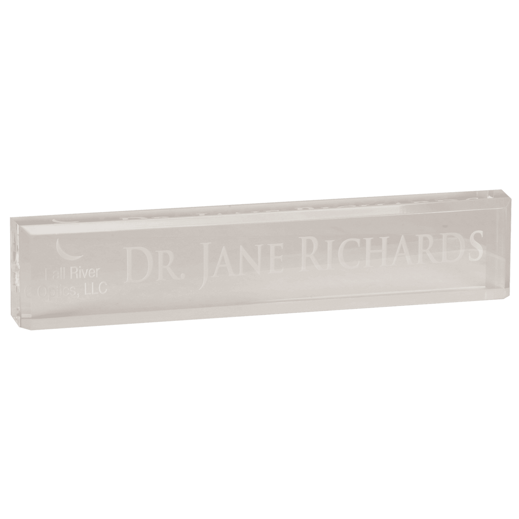 Clear 10" x 2" Acrylic Desk Wedge