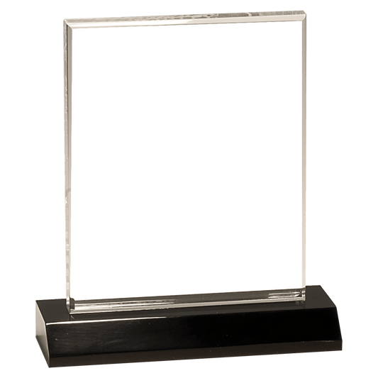 Medium Clear Acrylic Square with Clear Acrylic Base