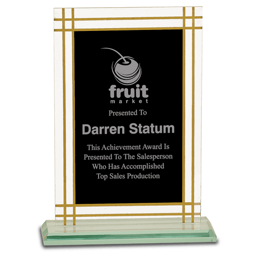 7 1/2" Contemporary Glass Full Border Award