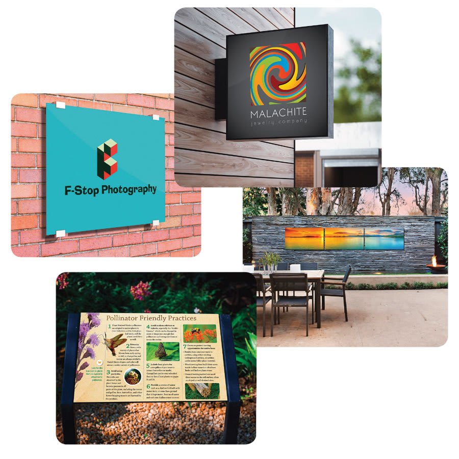 Gloss White 6" x 12" ChromaLuxe Outdoor Aluminum Panel