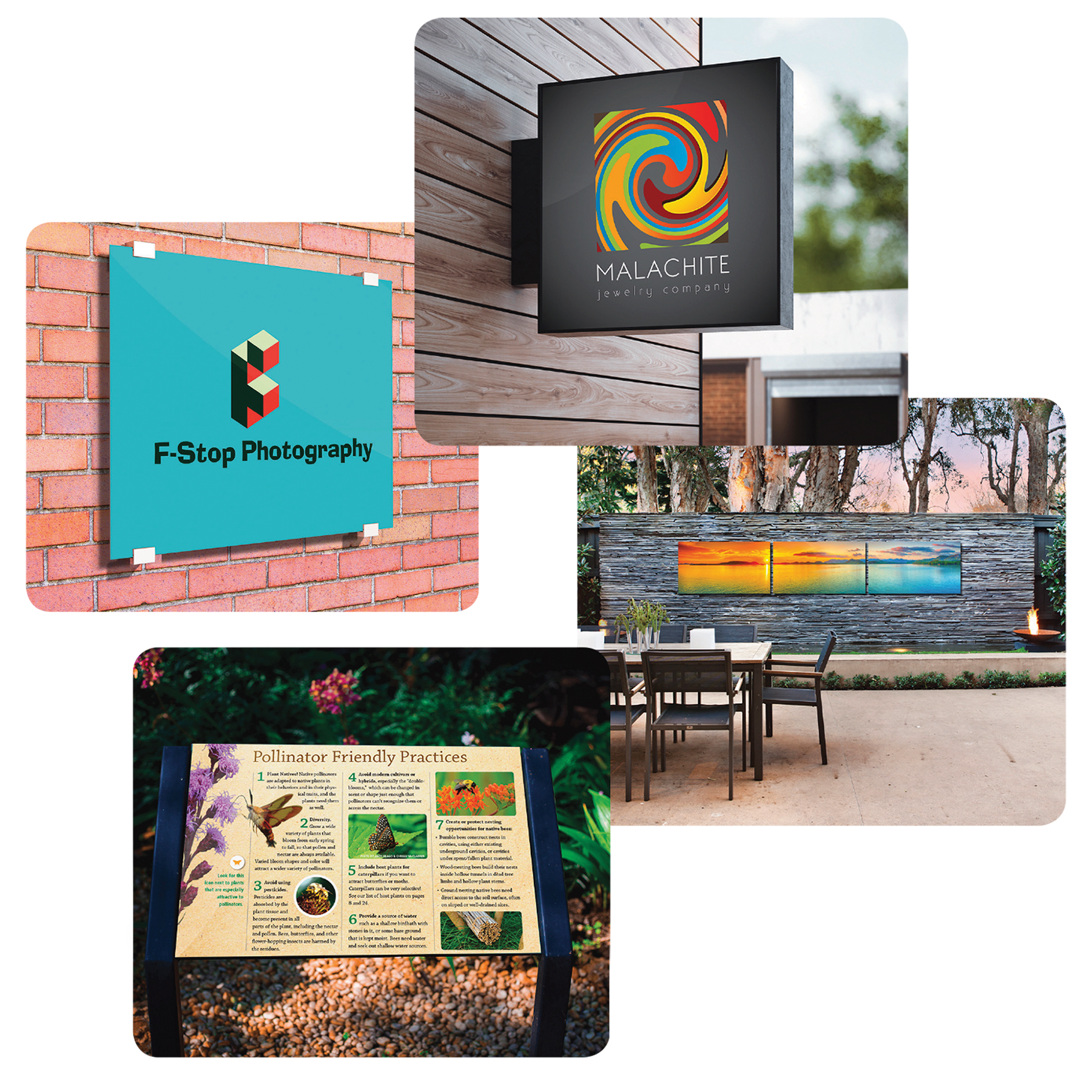 Matte White 6" x 12" ChromaLuxe Outdoor Aluminum Panel