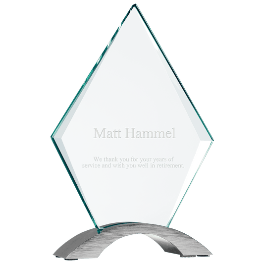 7 1/4" Diamond Cosmic Glass with Silver Base