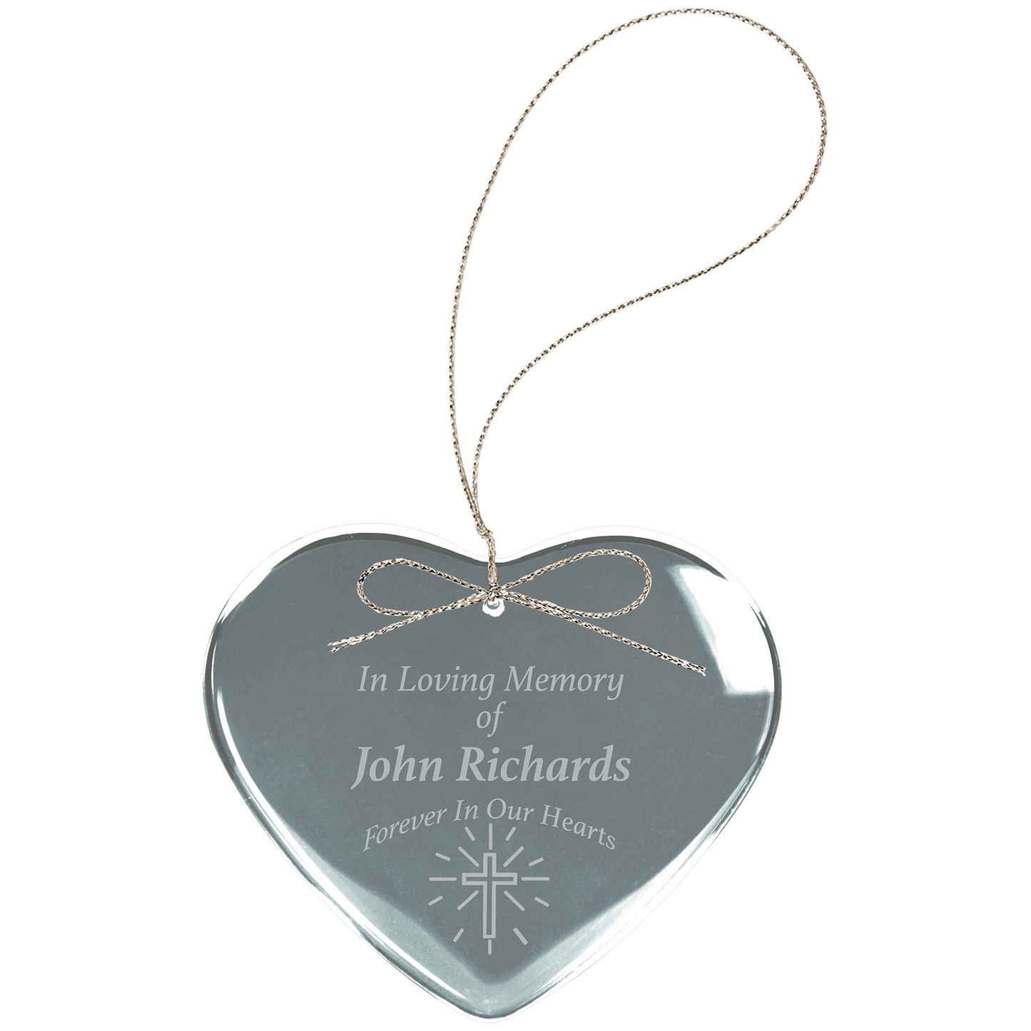 2 1/2" Crystal Heart Ornament
