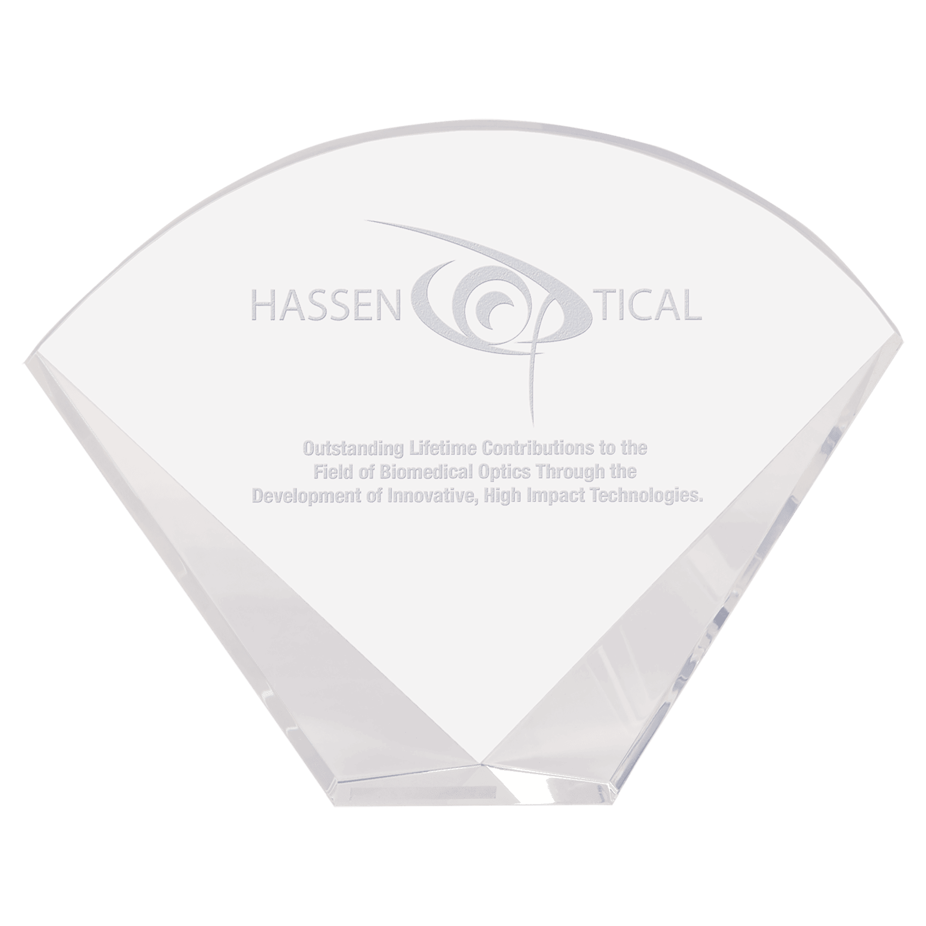 8" x 6" Crystal Facet Fan