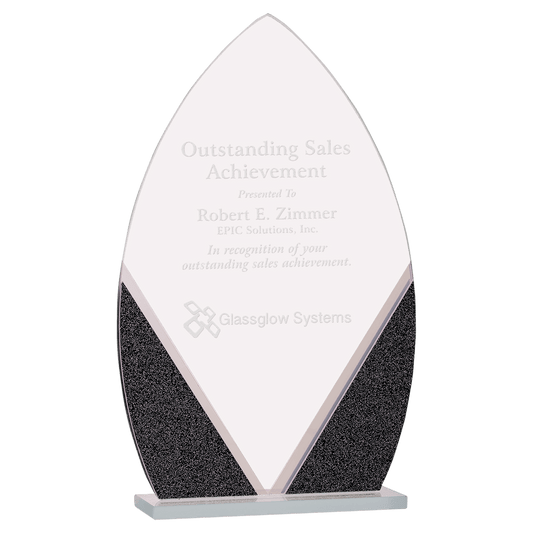 7 1/4" Oval Designer Glass Award