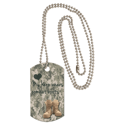 2-Sided Gloss Aluinum Dog Tag with Chain