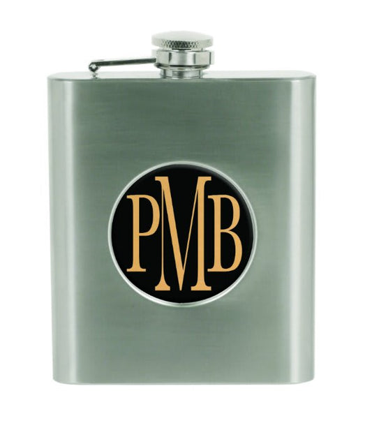 6 oz. Stainless Steel 2" Insert Holder Flask / Insert Not Included