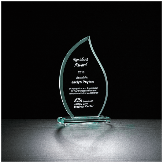 7 1/2" Flame Series Glass Award