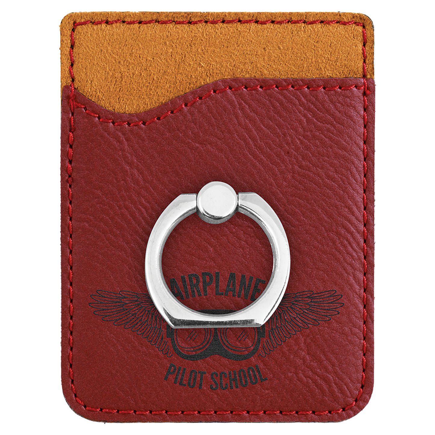 Silver Laserable Leatherette Phone Wallet