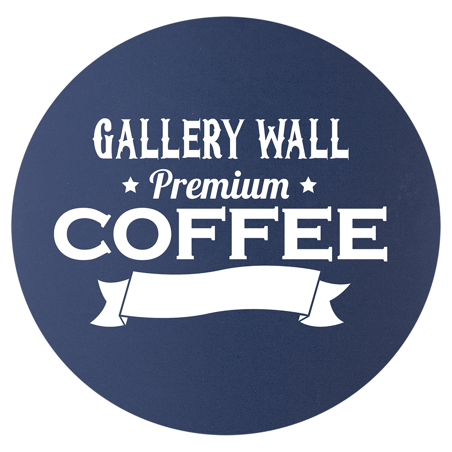 Navy Blue White 3 3/4" Round Silicone Coaster