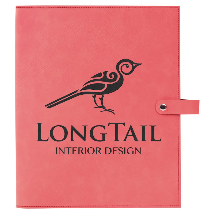 Pink 8 3/4" x 11" Leatherette Book/Bible Cover with Snap Closure