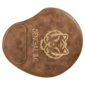 9" x 10 1/4" Rustic/Gold Laserable Leatherette Mouse Pad