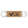 1 1/2" x 7" Bamboo Laserable Leatherette Bottle Opener