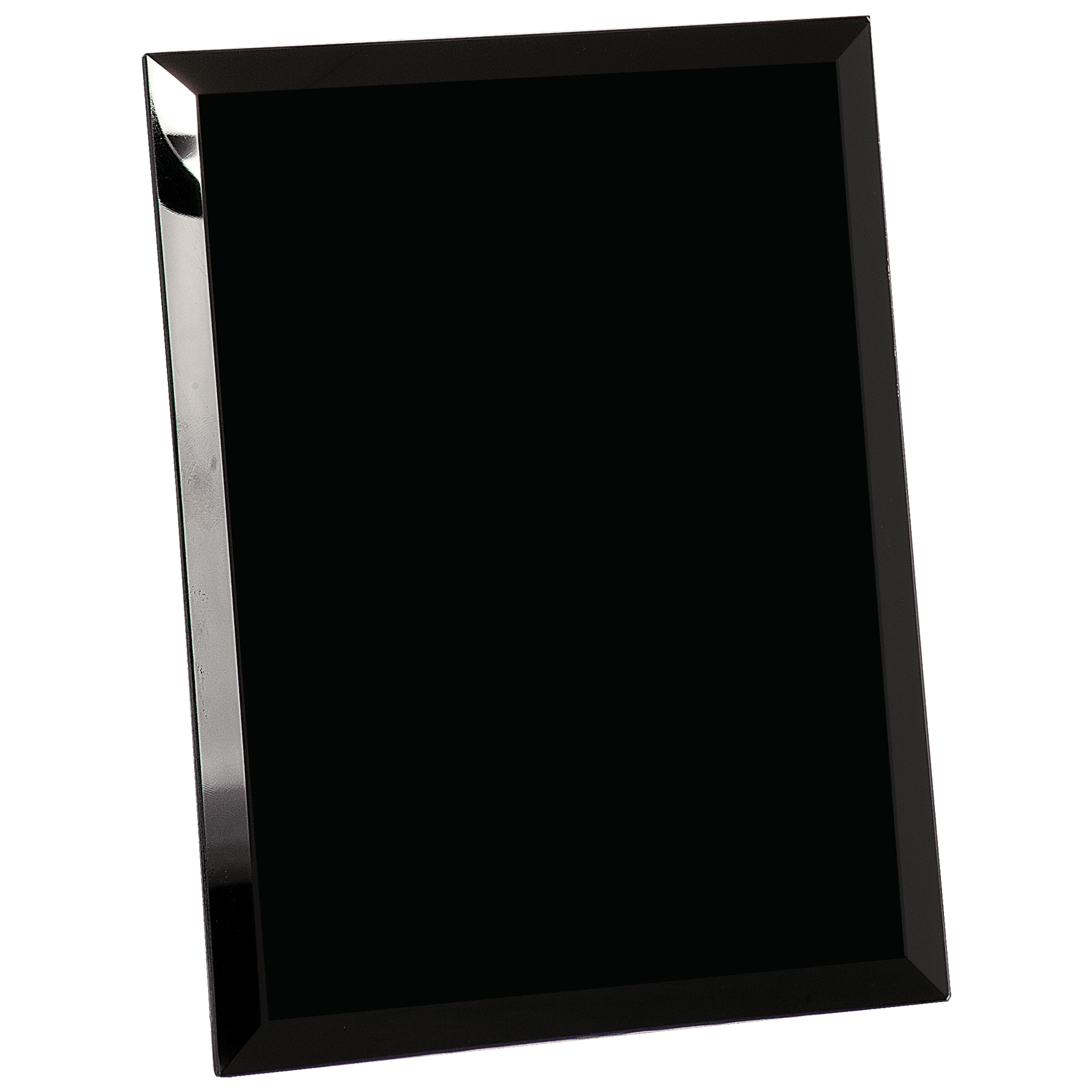 Black 8" x 10" Glass Mirror Plaque