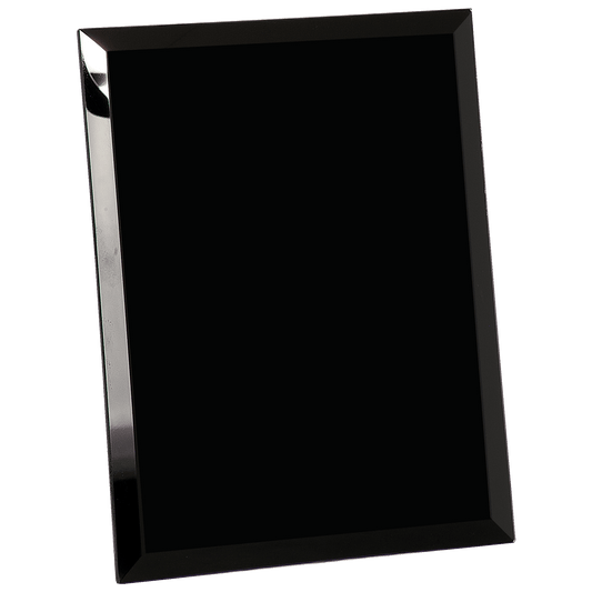 Black 8" x 10" Glass Mirror Plaque
