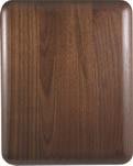 10 1/2" x 13" Elliptical Edge Round Corner Genuine Walnut Plaque
