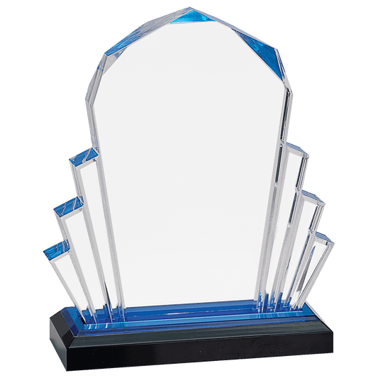 Blue 6" x 8" Faceted Impress Acrylic