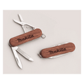 3/8" x 1 1/2" 4-Function Wood Handle Pocket Knife