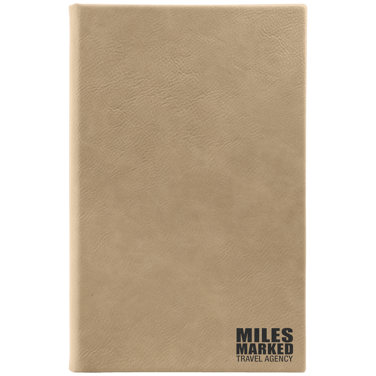 Light Brown 5 3/8" x 8 1/4" Light Brown Leatherette 110 Page Bound Journal with Ribbon Bookmark