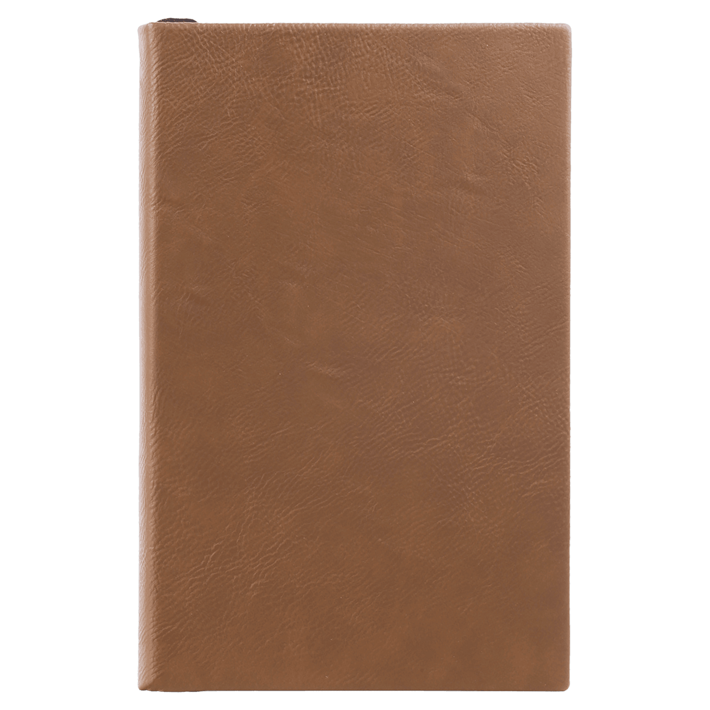 Dark Brown 5 3/8" x 8 1/4" Light Brown Leatherette 110 Page Bound Journal with Ribbon Bookmark