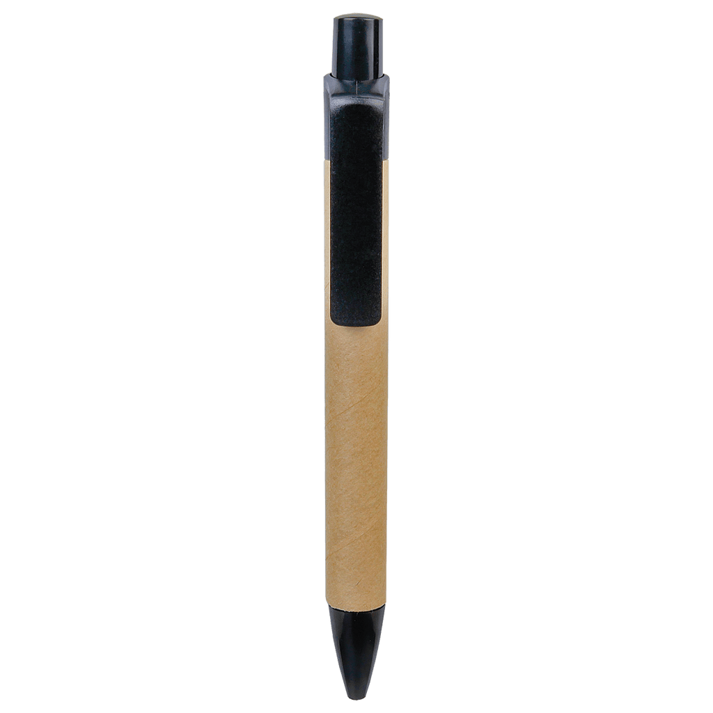 Black Recycled Paper Pen with Trim