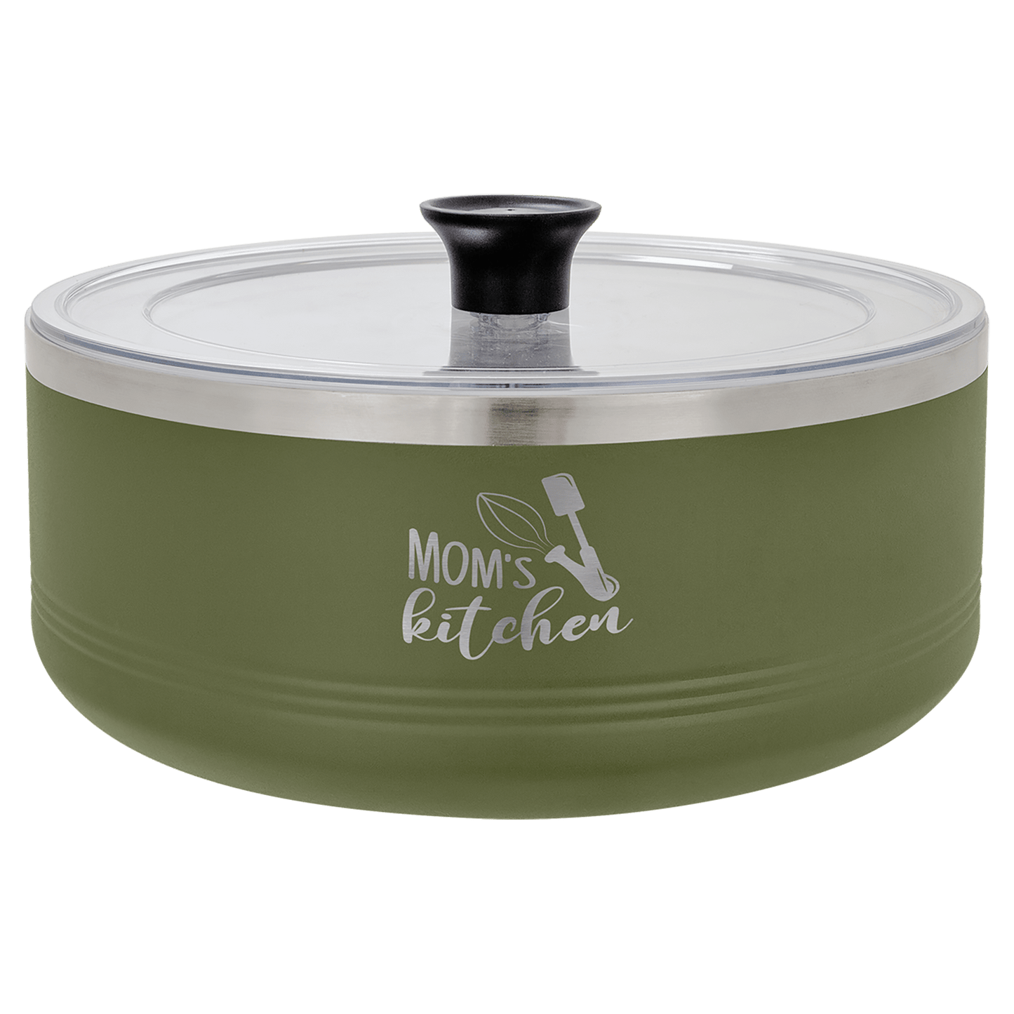 Polar Camel Olive Green 3 Quart Serving Bowl with Lid