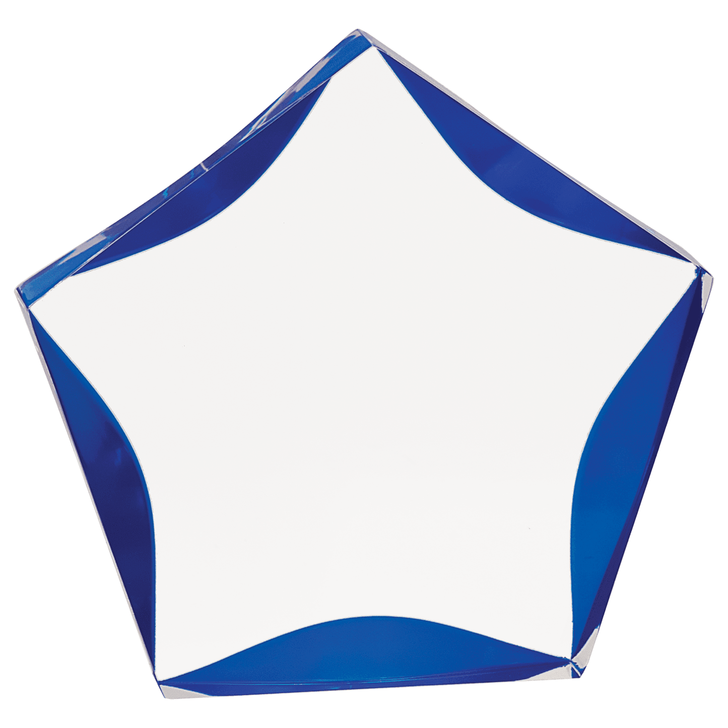 Clear/Blue 7" Luminary Star Acrylic