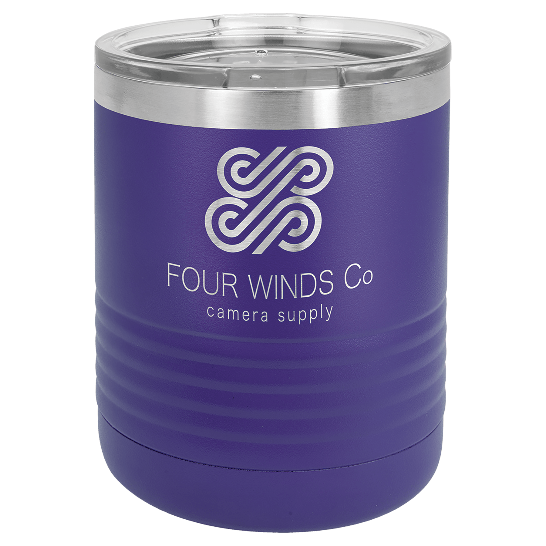 Purple Vacuum Insulated Ringneck Tumbler with Clear Polar Camel 10 oz. Lid