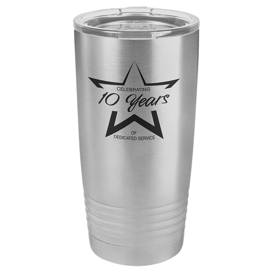 Polar Camel 20 oz. Stainless Steel Ringneck Tumbler with Logo Lid