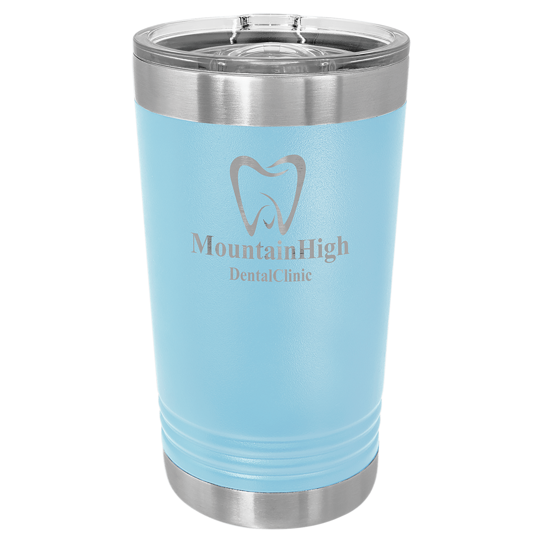 Light Blue Polar Camel 16 oz. Pint with Slider Lid