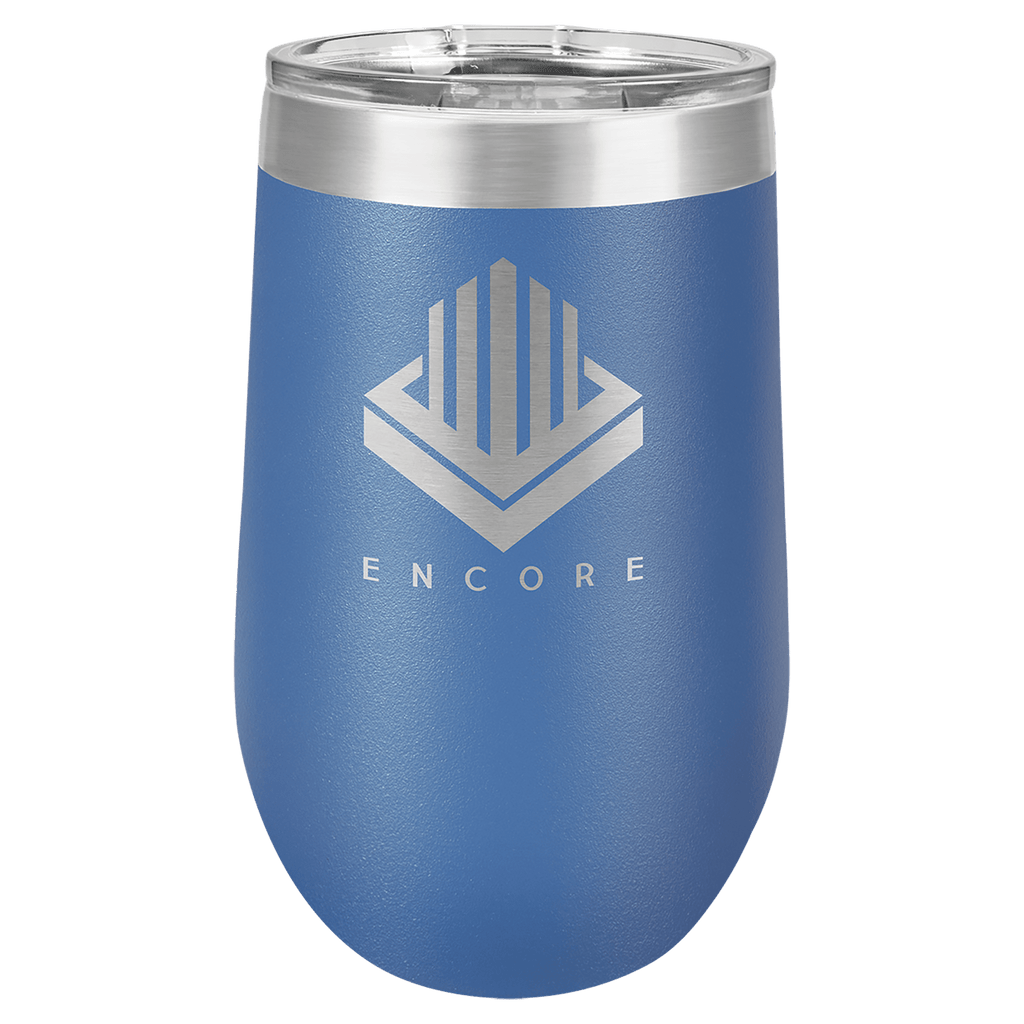 Royal Blue Polar Camel 16 oz. Vacuum Insulated Stemless Tumbler with Lid