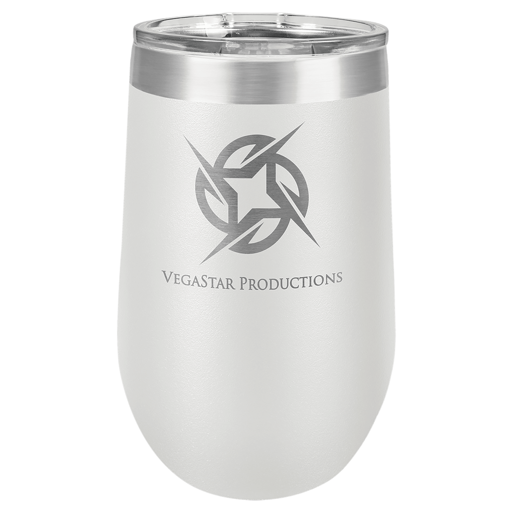 White Polar Camel 16 oz. Vacuum Insulated Stemless Tumbler with Lid