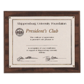 10 1/2" x 13"  Holds 8 1/2" x 11" American Walnut Finish Photo/Certificate Holder
