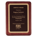Rosewood Piano Finish Plaque with Black/Gold 10 1/2" x 13" Florentine Design LaserFX Plate
